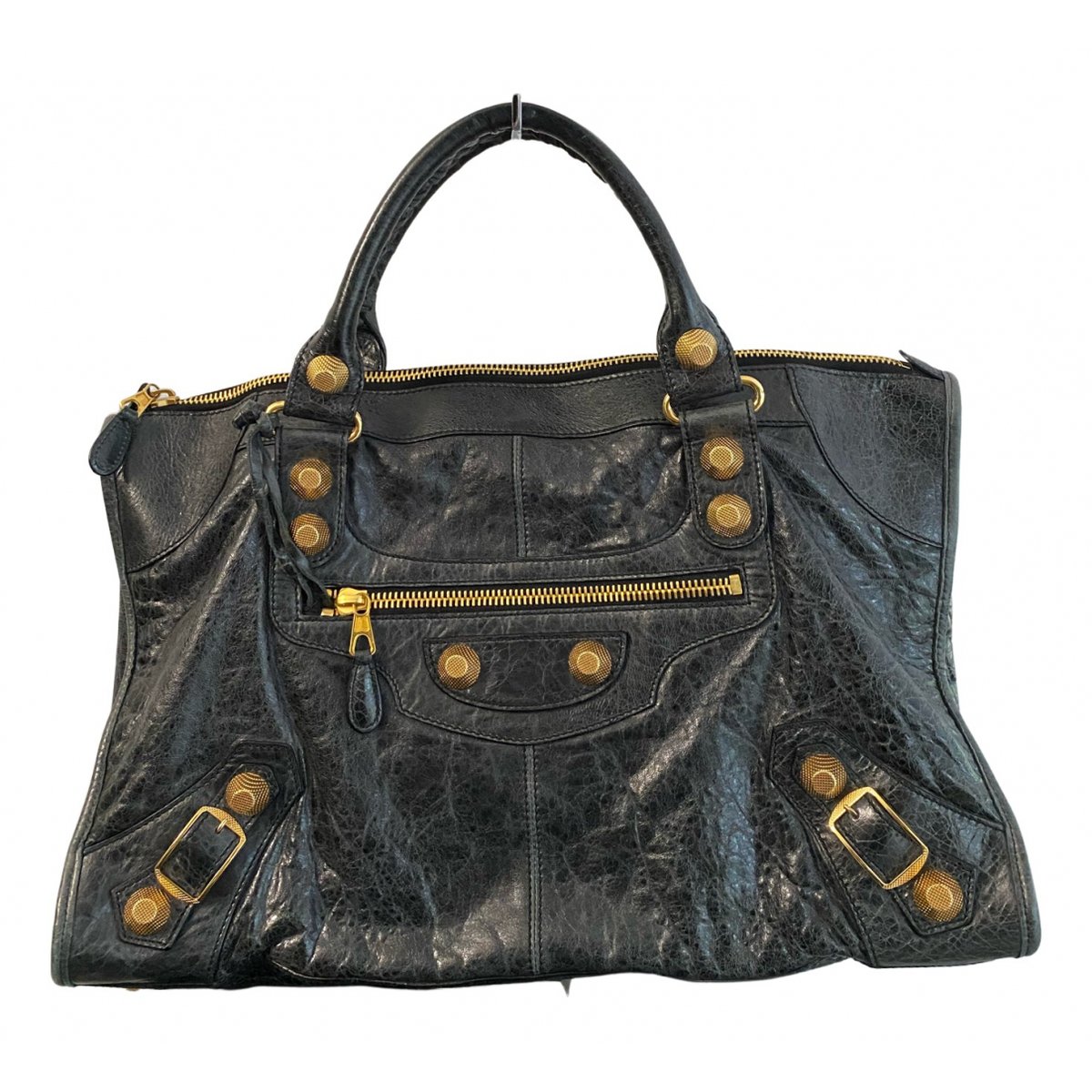 Work leather handbag