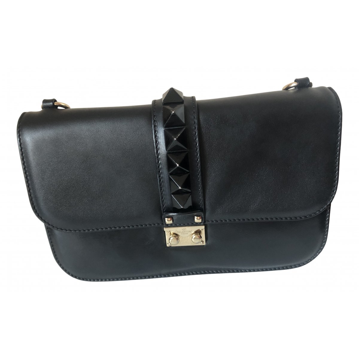 Glam Lock leather crossbody bag