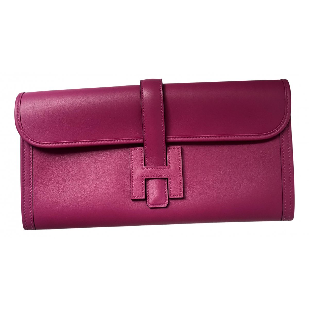 Jige leather clutch bag