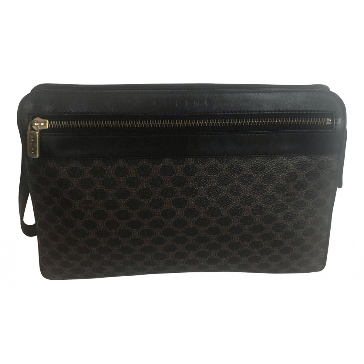 Triomphe Vintage leather clutch bag