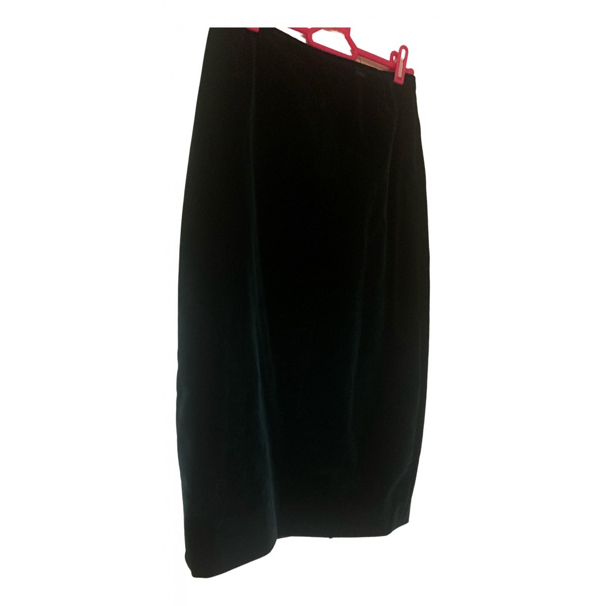 Taille haute velvet mid-length skirt