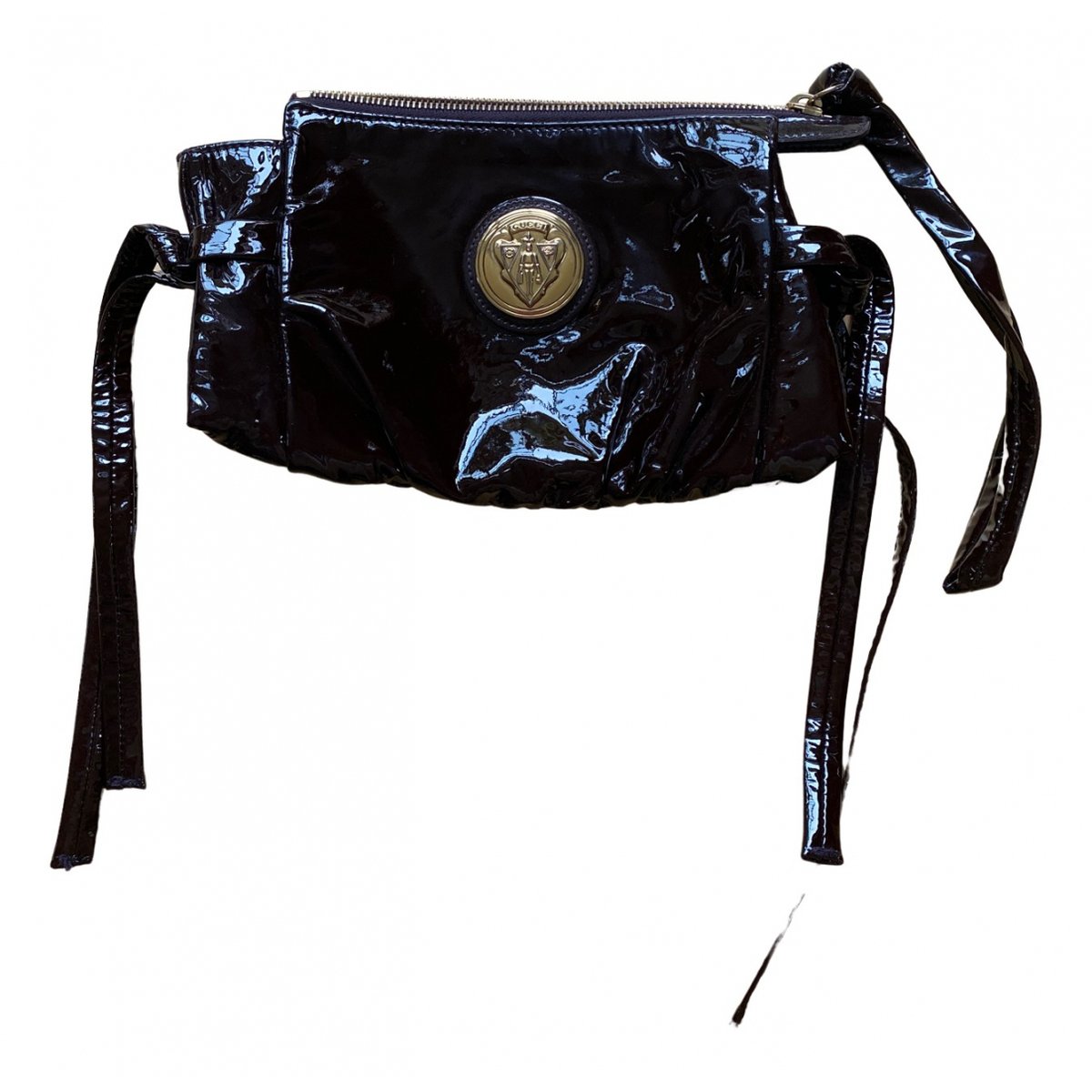 Hysteria patent leather clutch bag