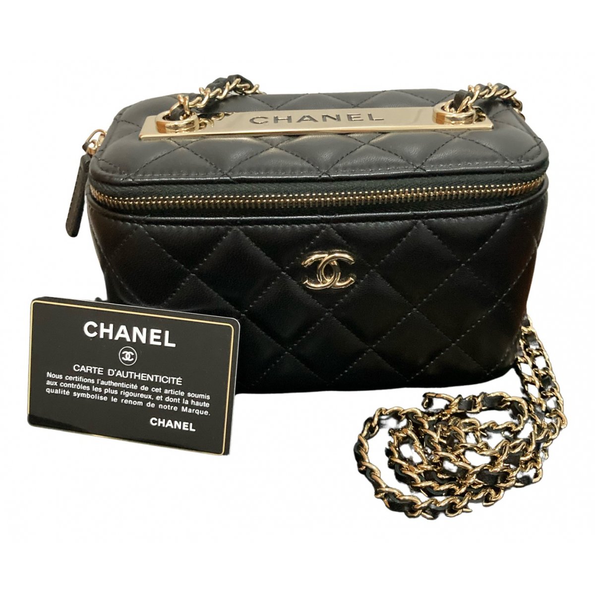 Vanity leather crossbody bag