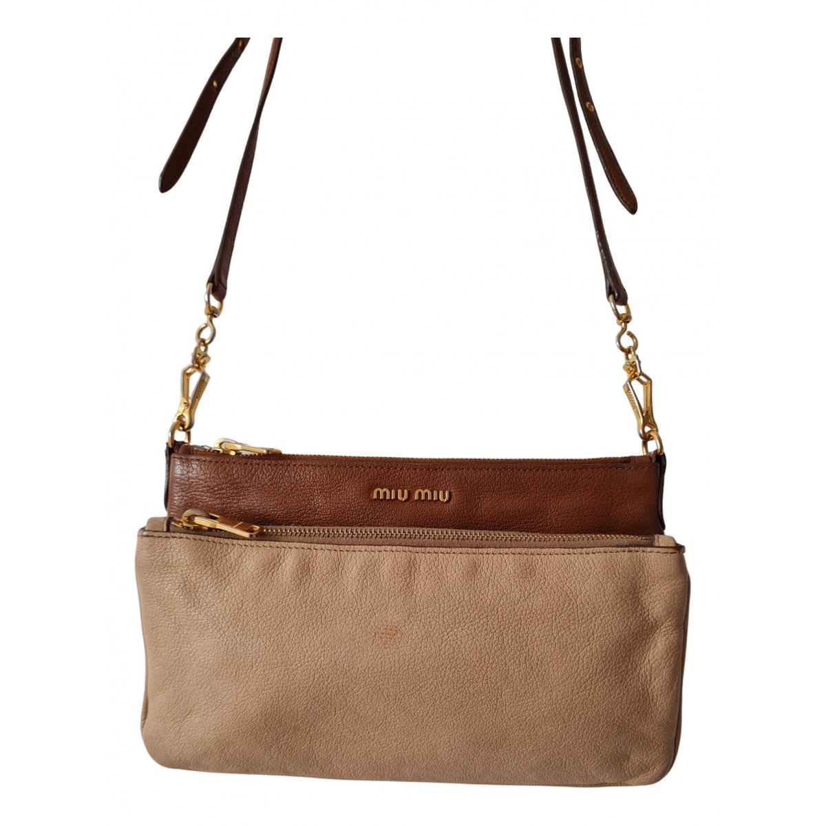 Madras leather crossbody bag