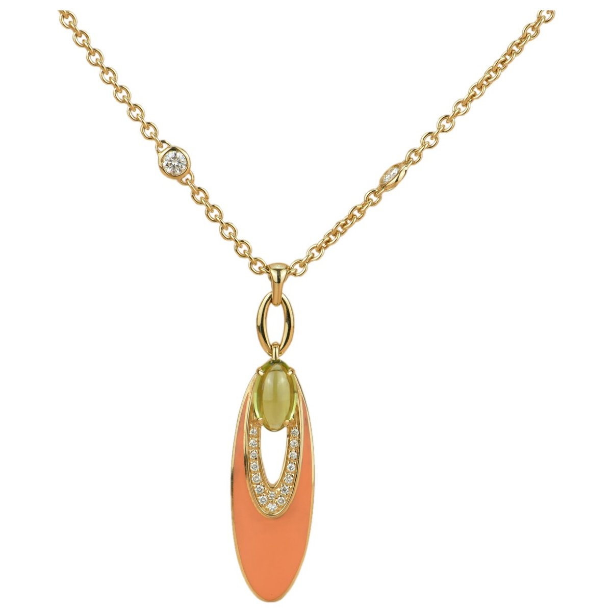Elisia yellow gold pendant