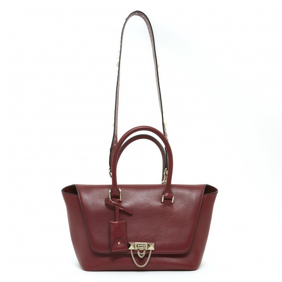 Demilune leather handbag