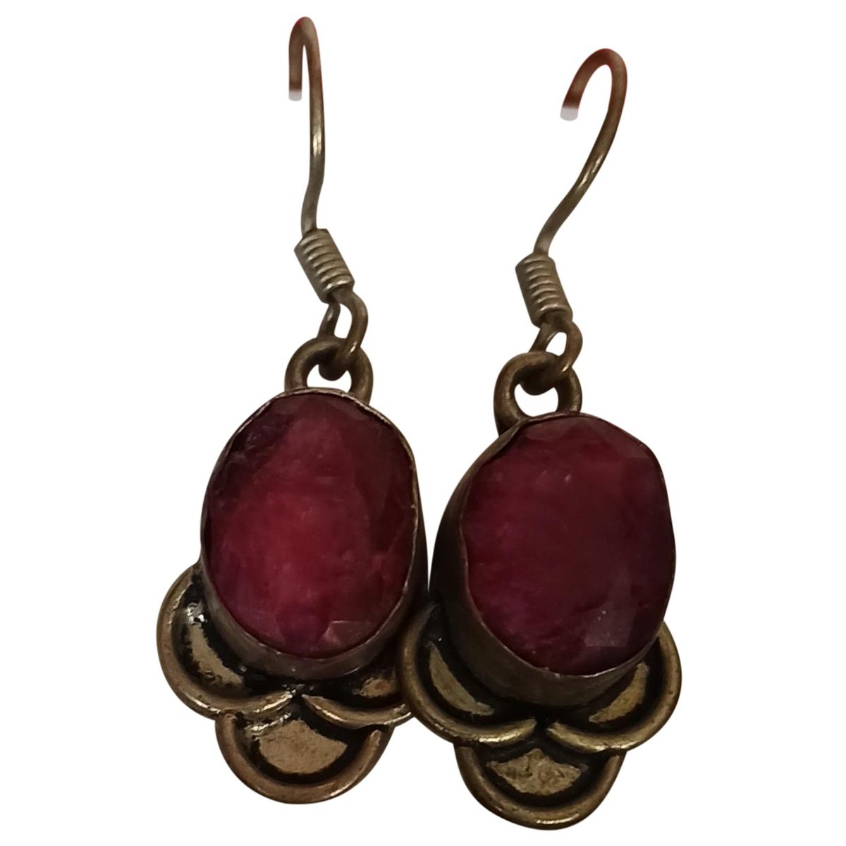 Onyx silver earrings