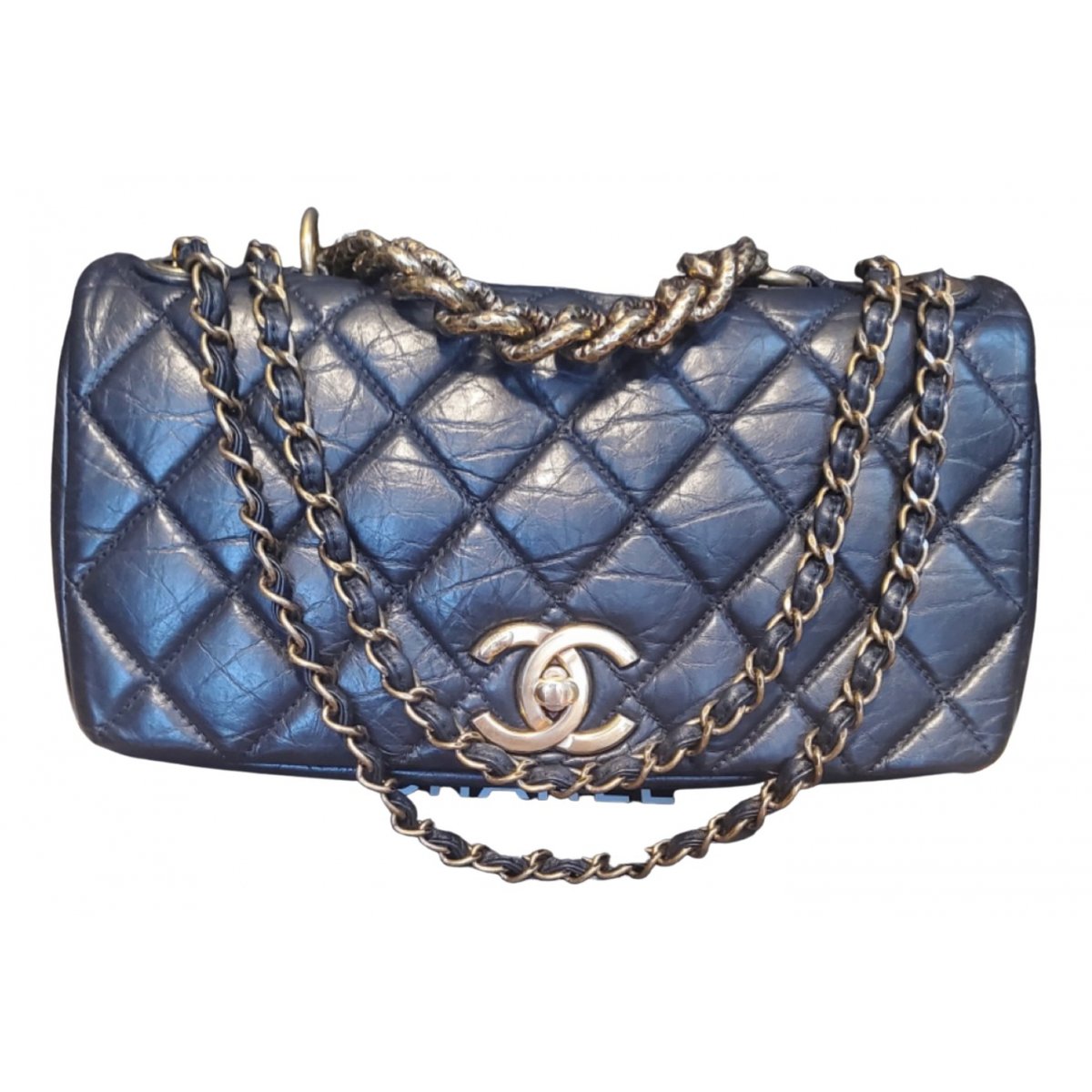 Trendy CC Flap leather handbag