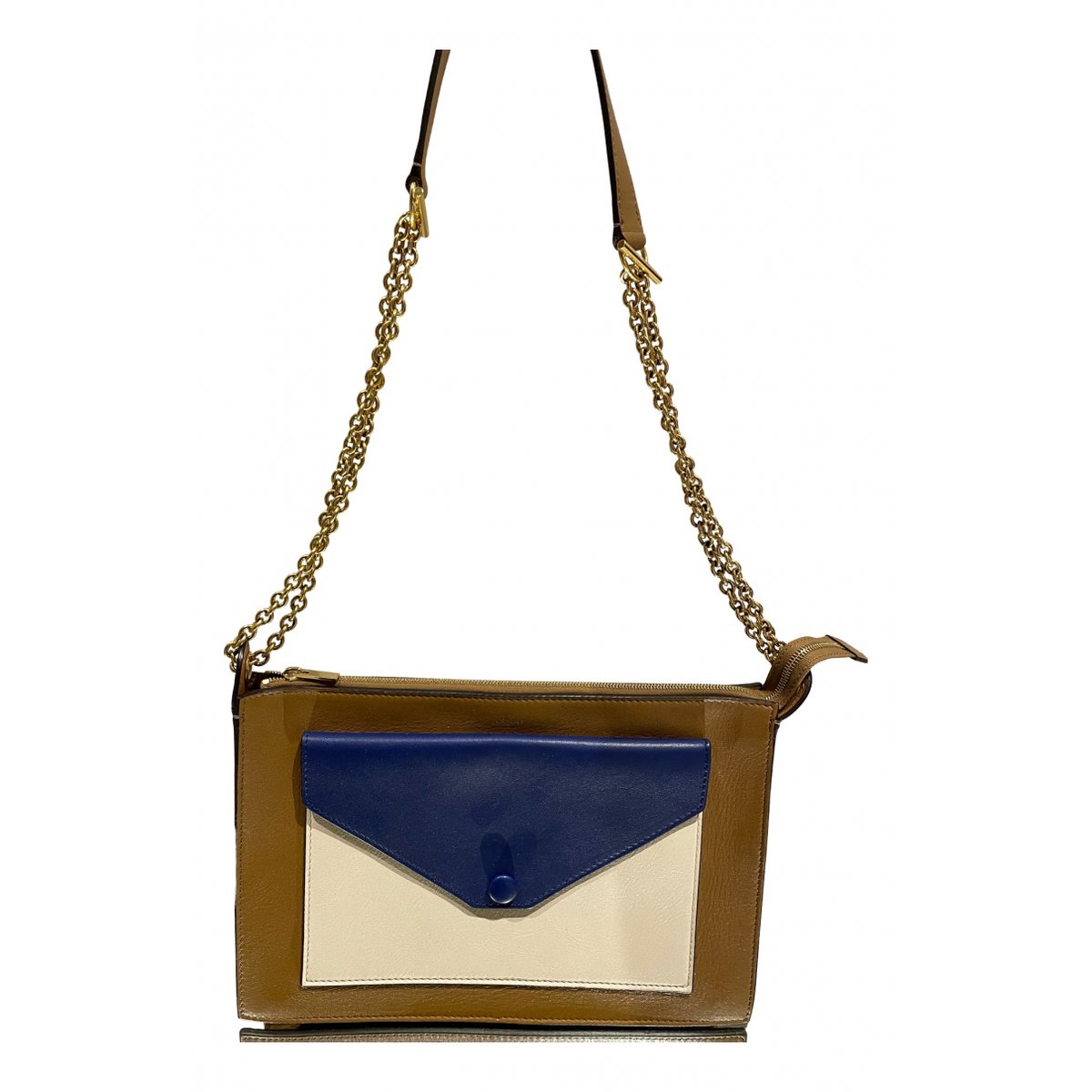 Pocket leather handbag