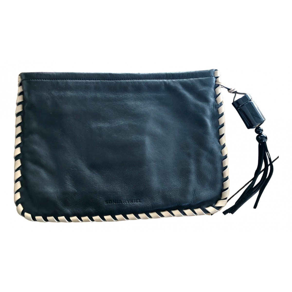 Leather clutch bag