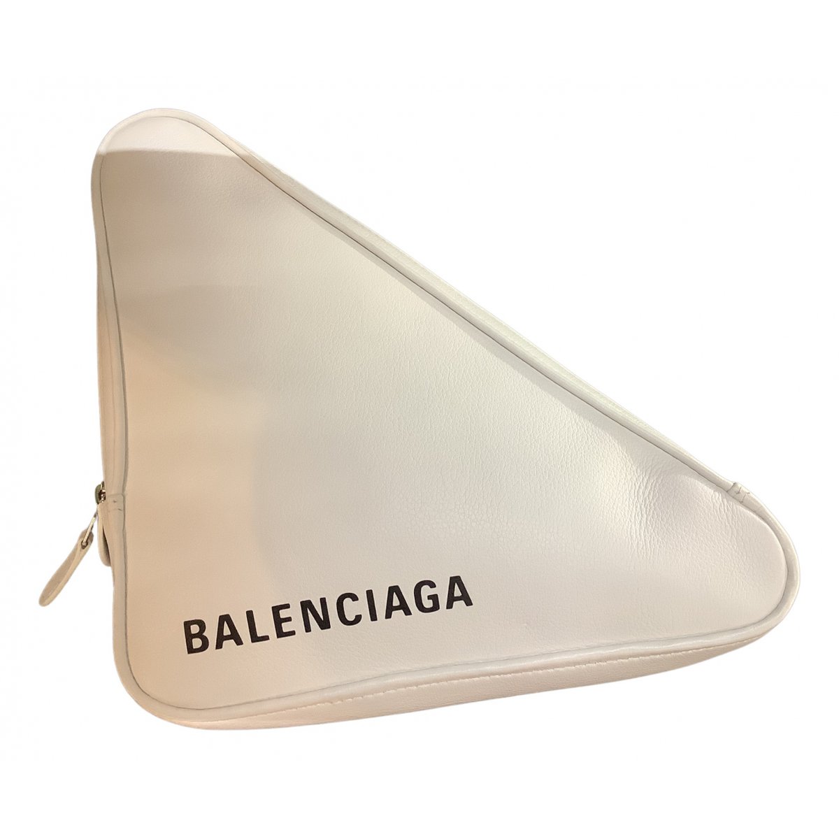Triangle leather clutch bag