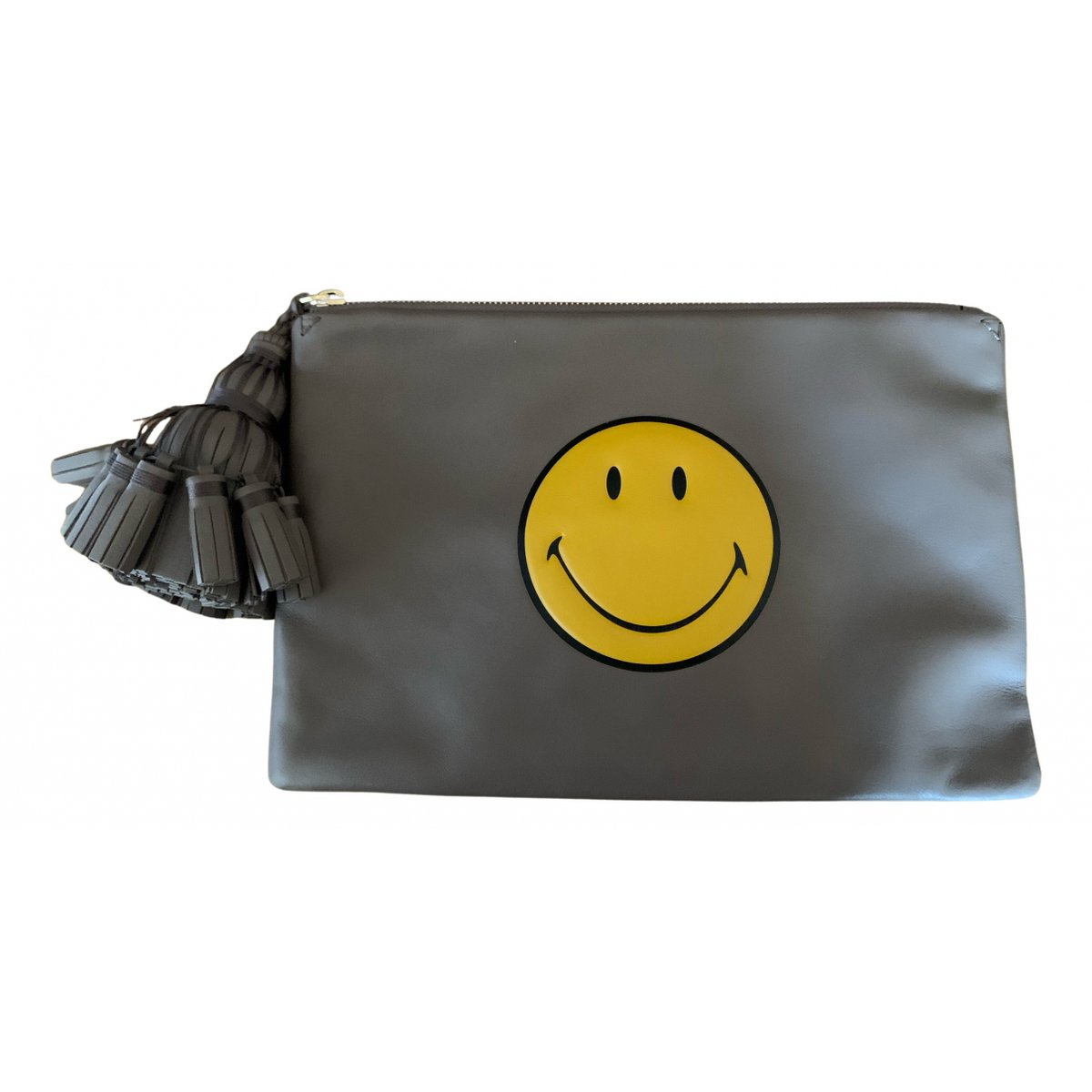 Leather clutch bag