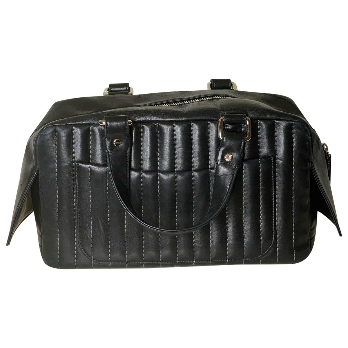 Trunk leather handbag