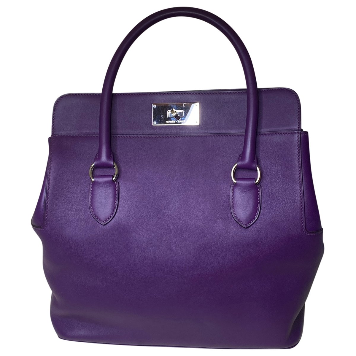Toolbox leather handbag