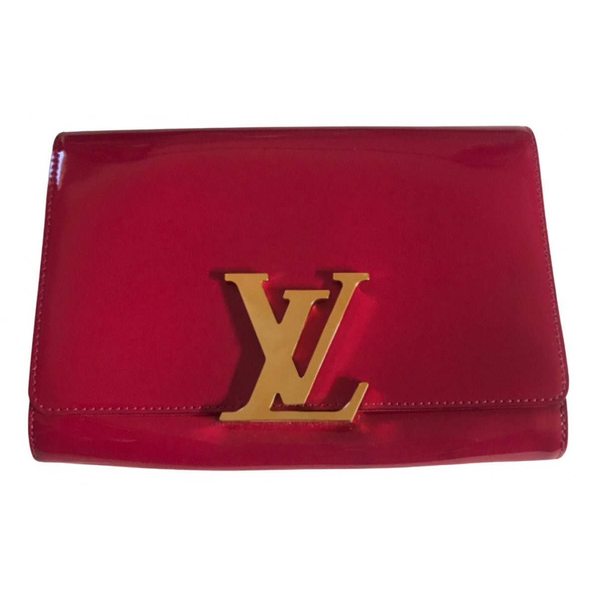 Louise patent leather clutch bag