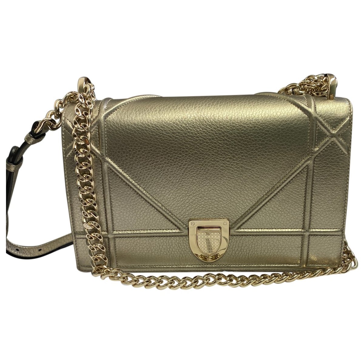Diorama leather handbag