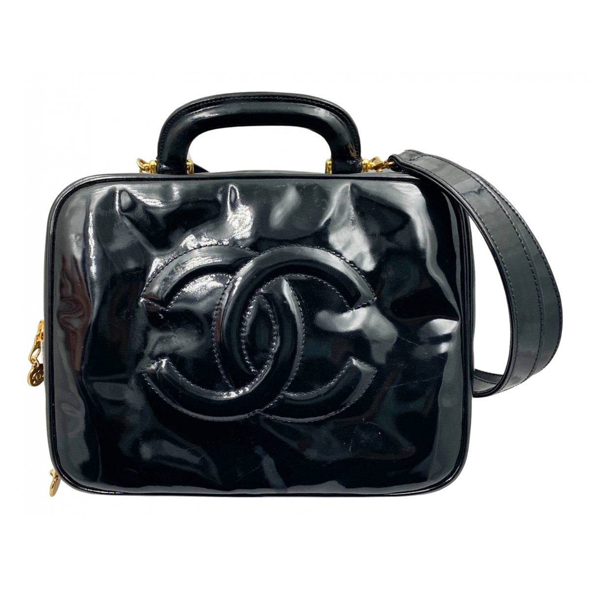 Vanity patent leather crossbody bag