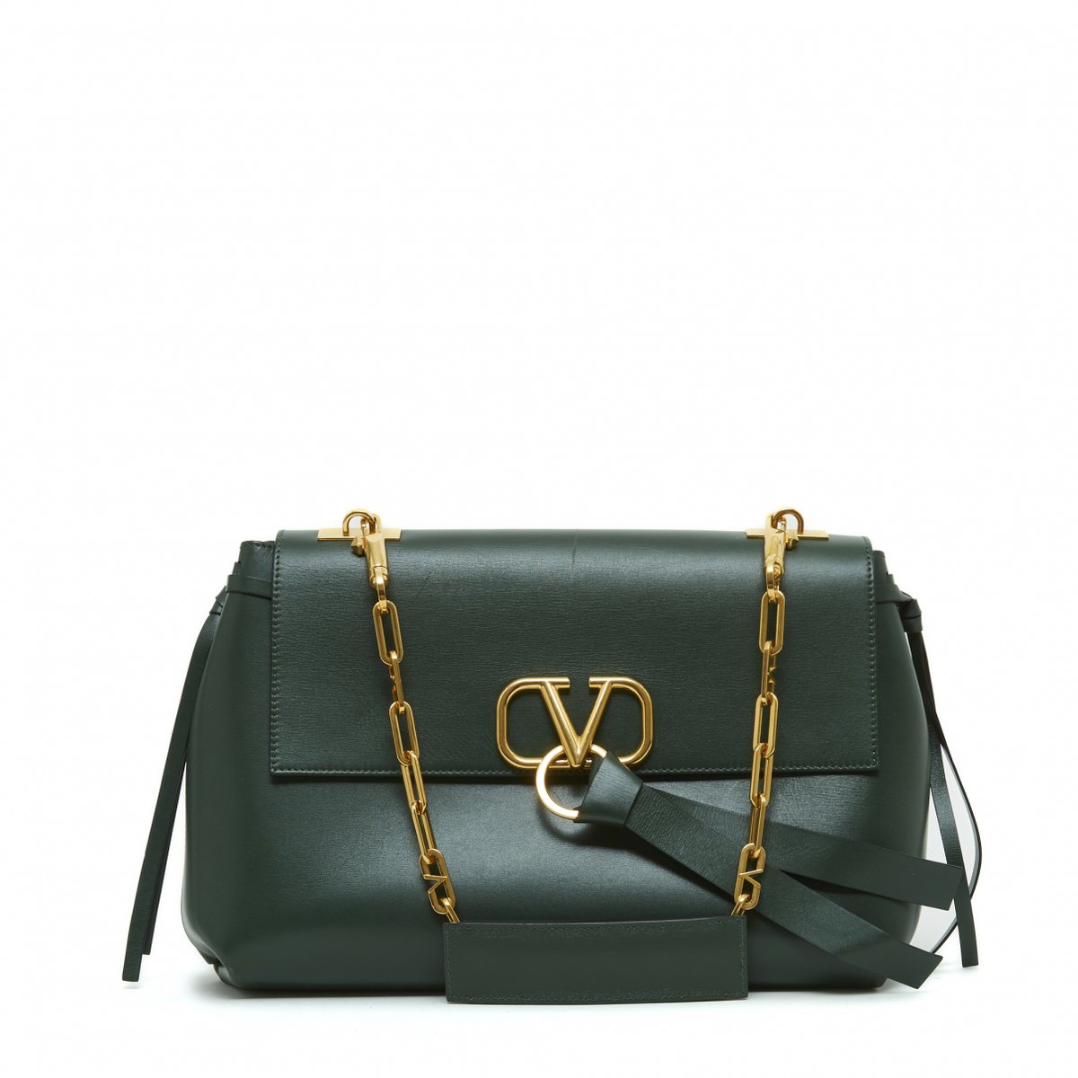 VLogo leather handbag
