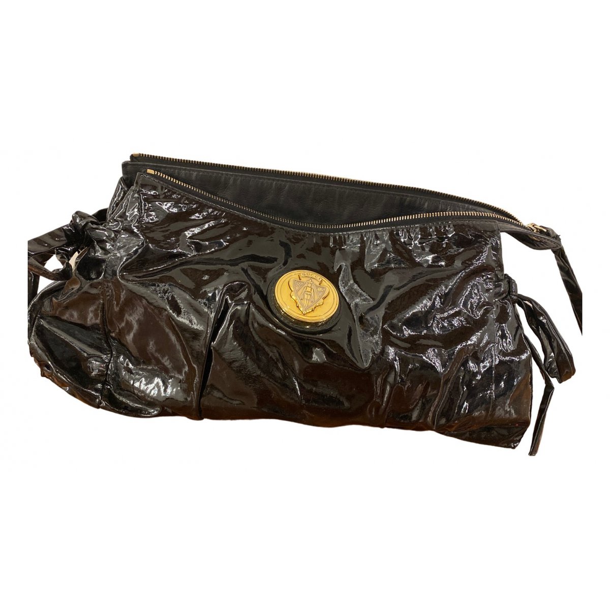 Hysteria patent leather clutch bag