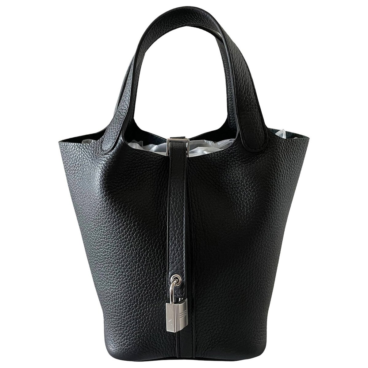 Picotin leather tote