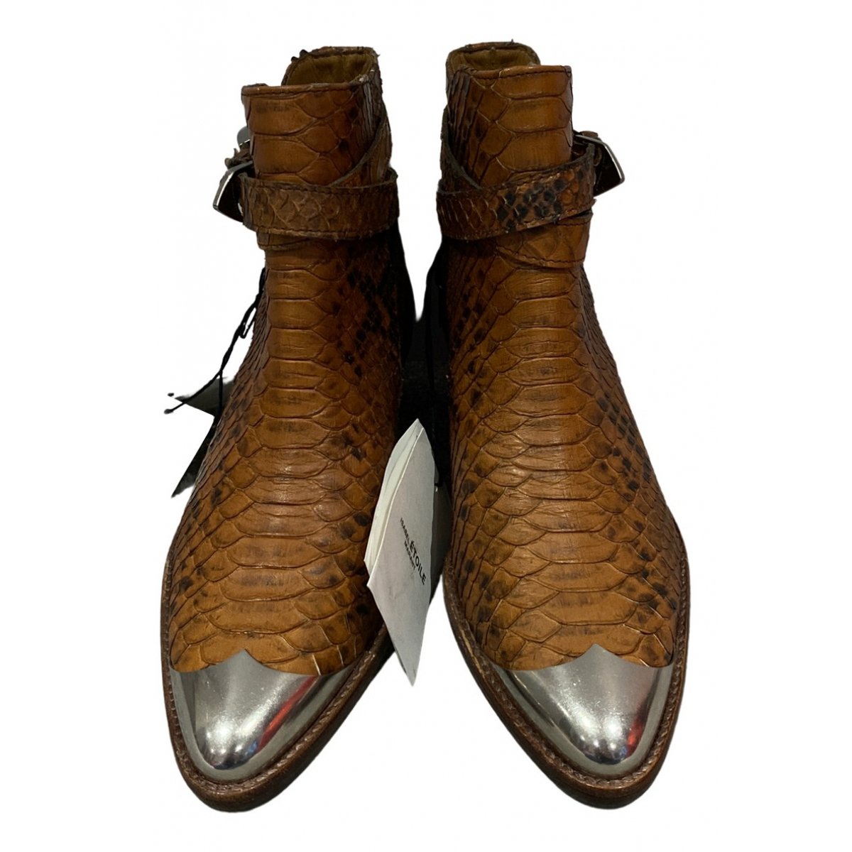 Lamsy leather western boots