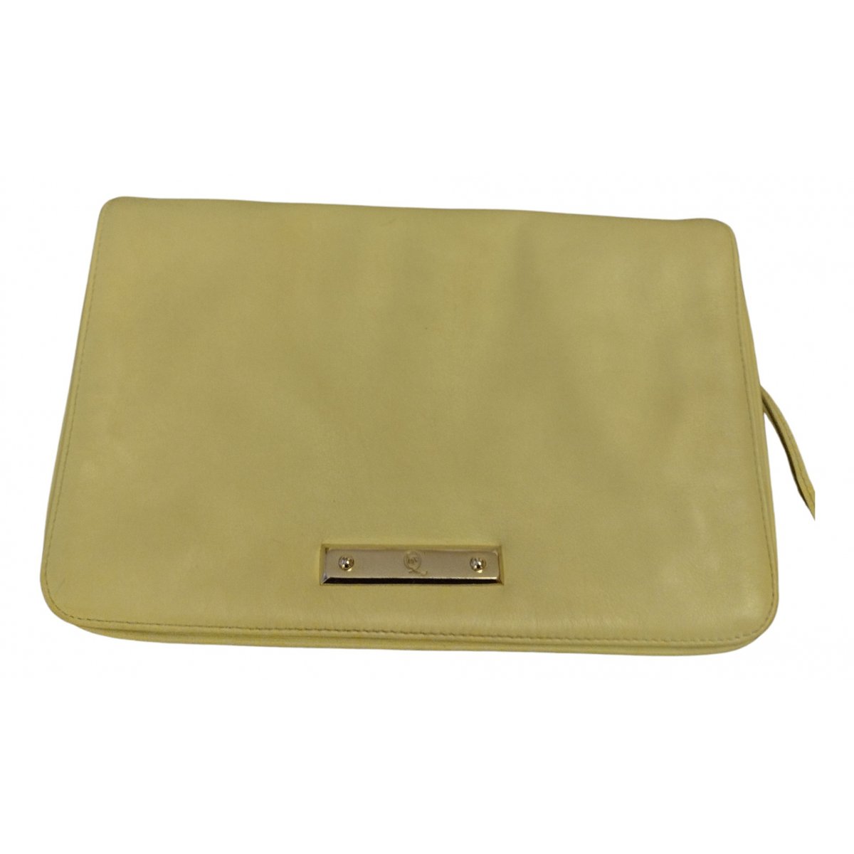 Leather clutch bag