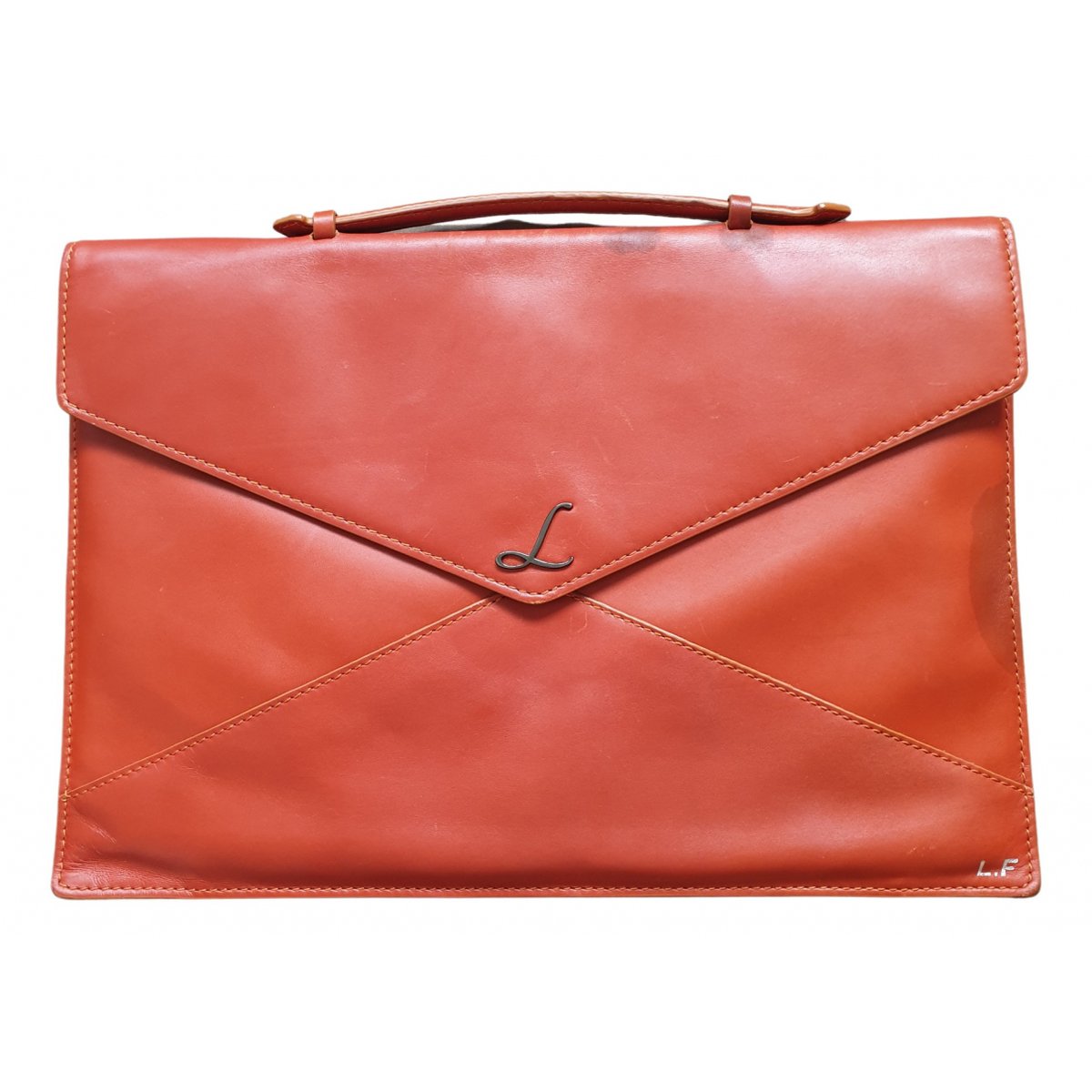 Enveloppe leather clutch bag