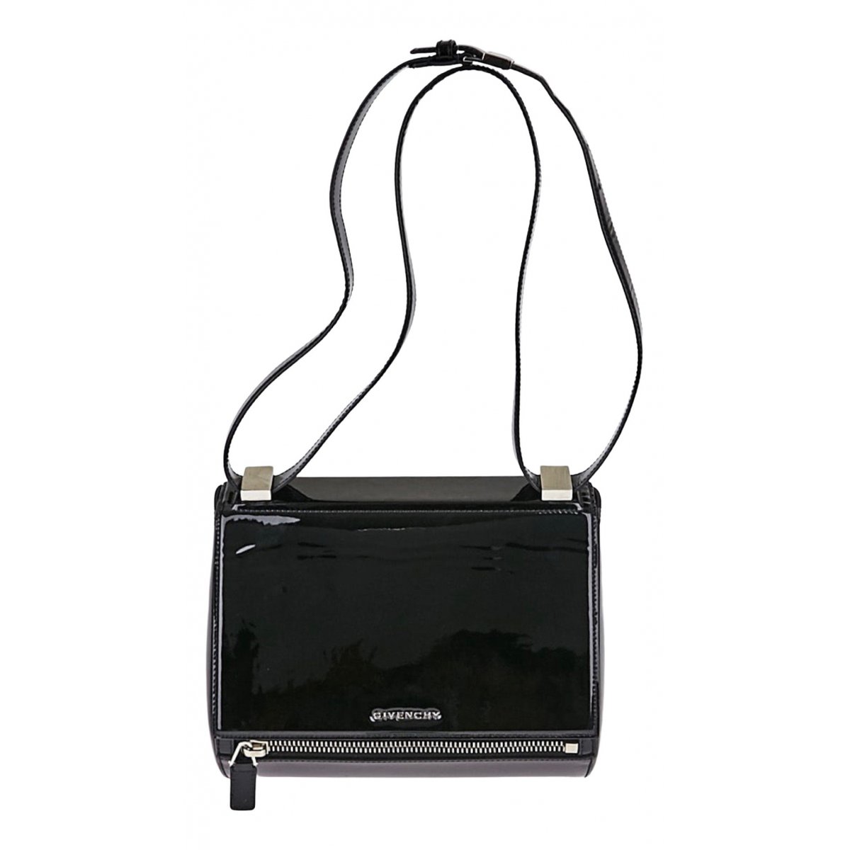 Pandora Box patent leather handbag