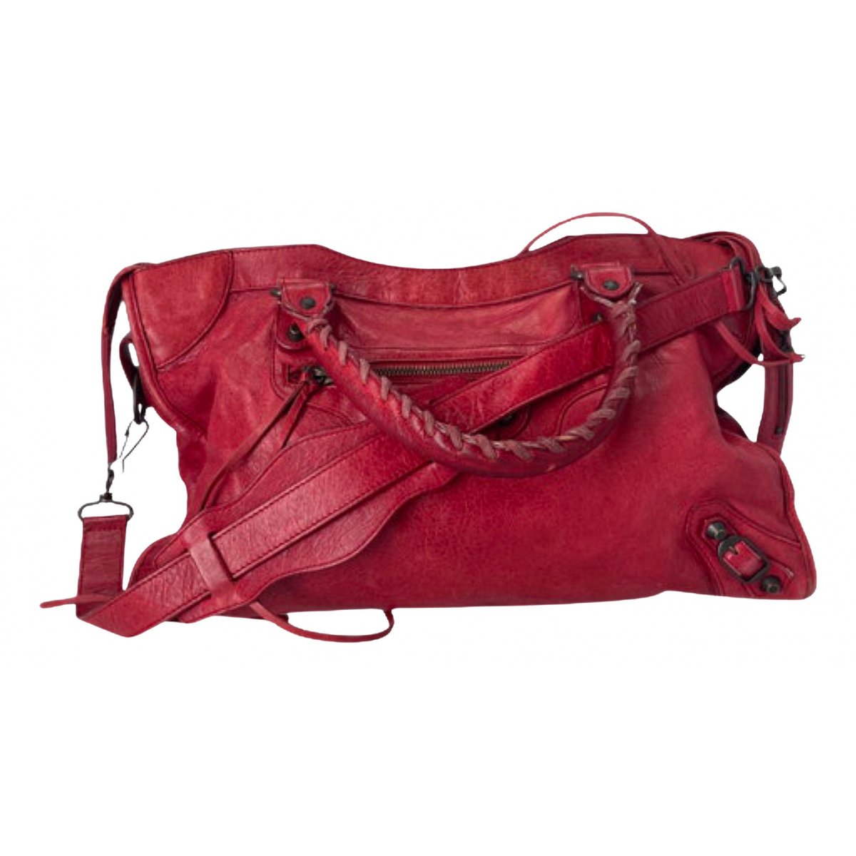 City leather handbag