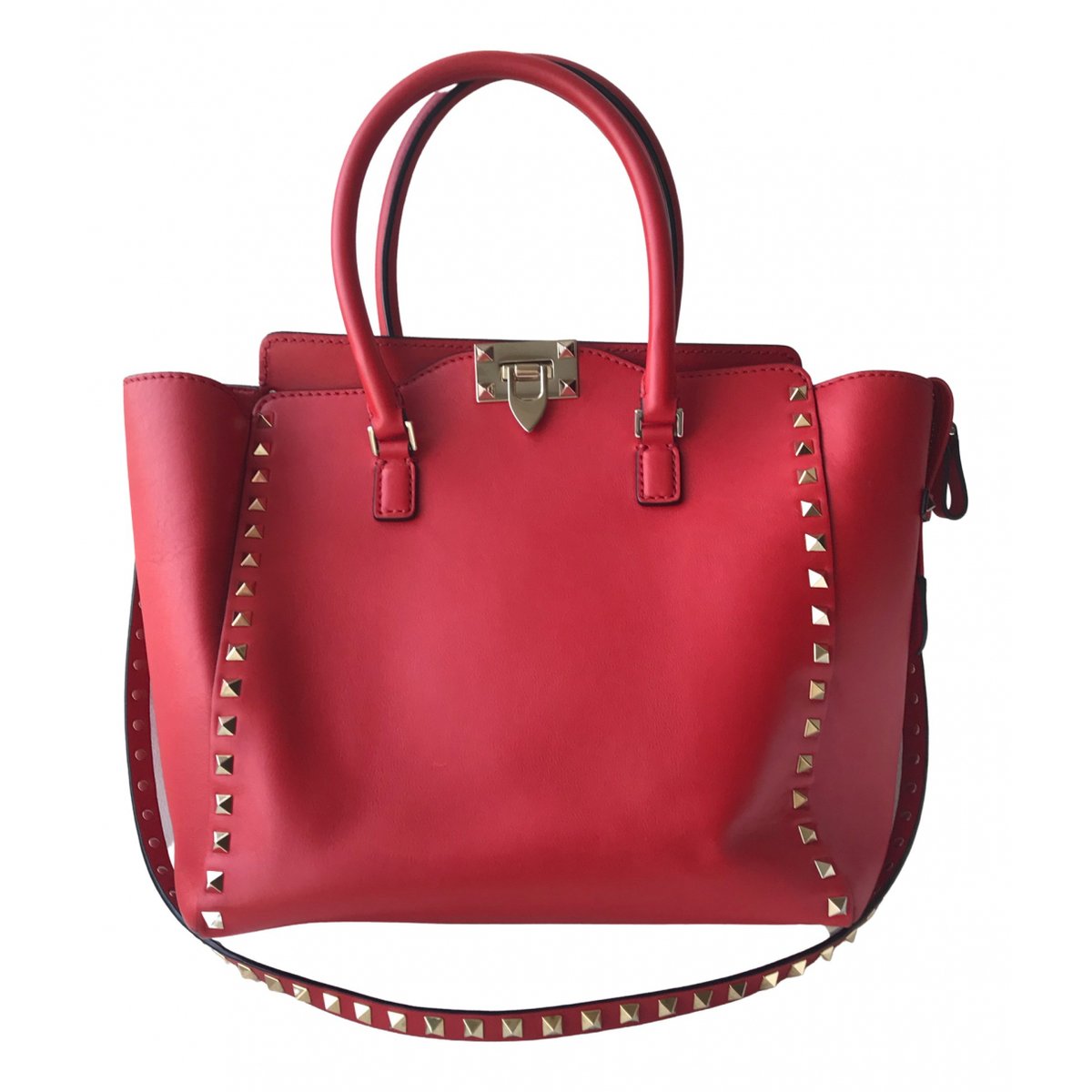 Rockstud leather handbag