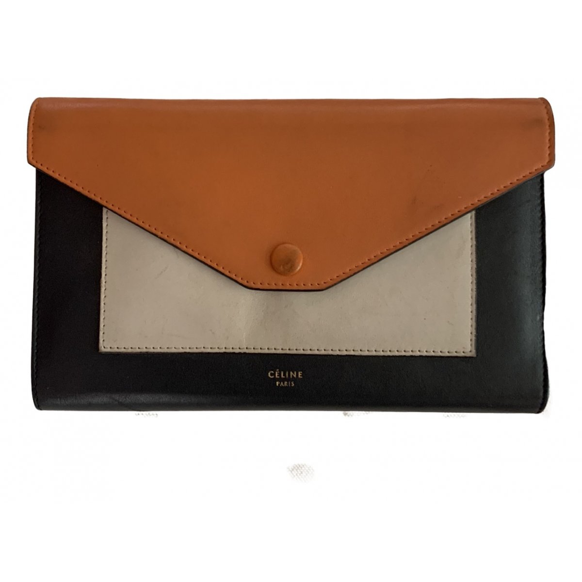 Pocket leather handbag