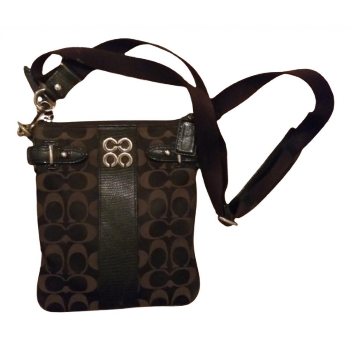 Canvas Courier Crossbody leather crossbody bag