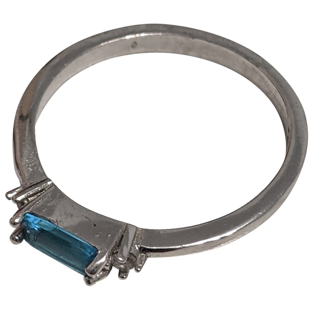 Aigues-Marines silver ring