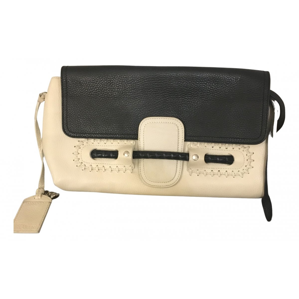 Leather clutch bag