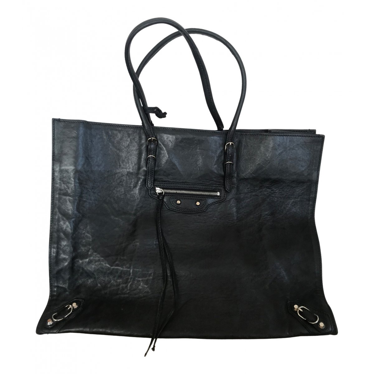 Blackout leather handbag