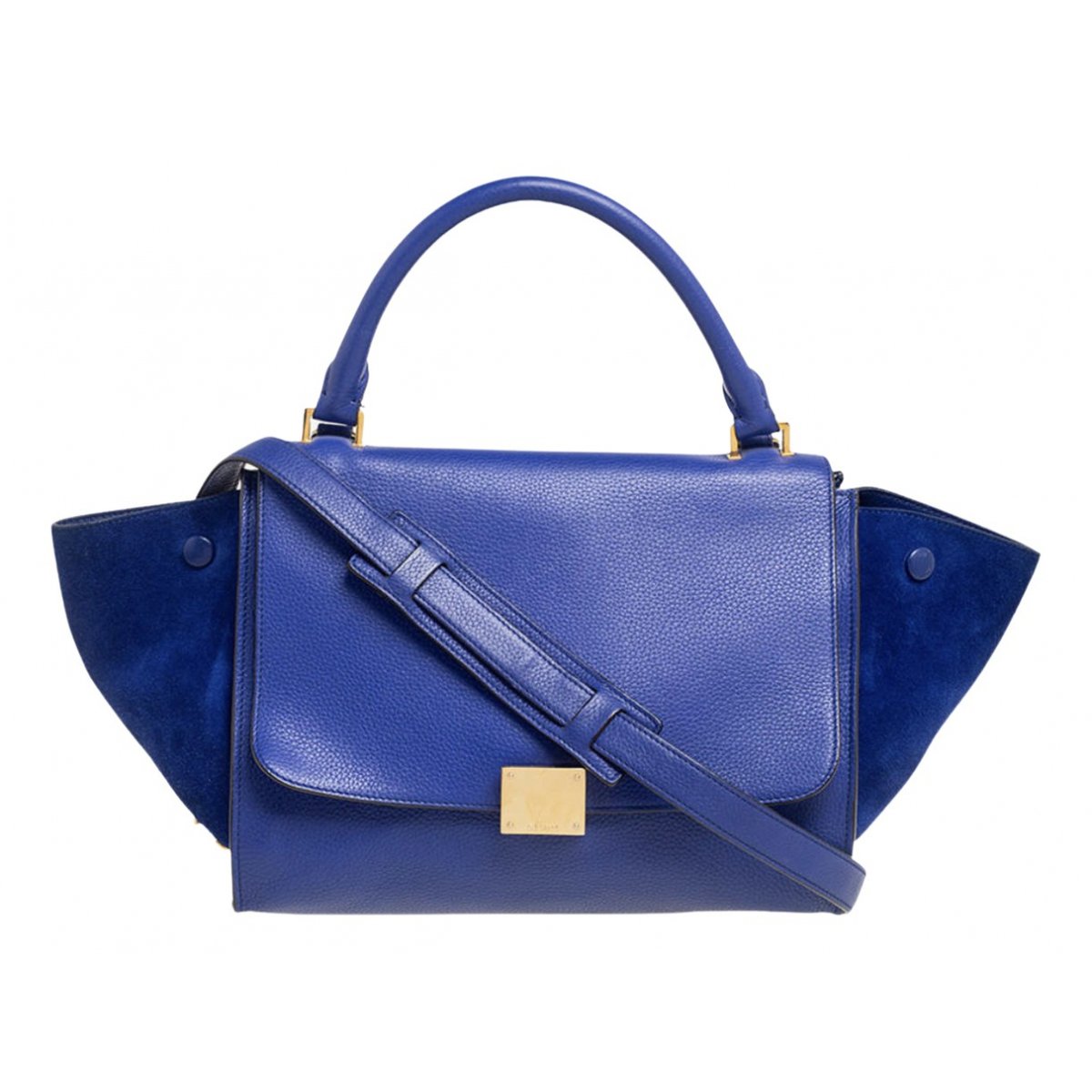 Trapèze leather handbag