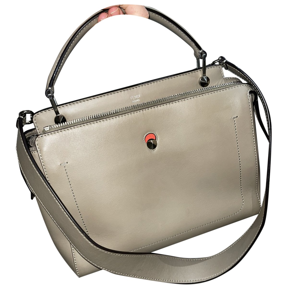 Dot Com leather handbag