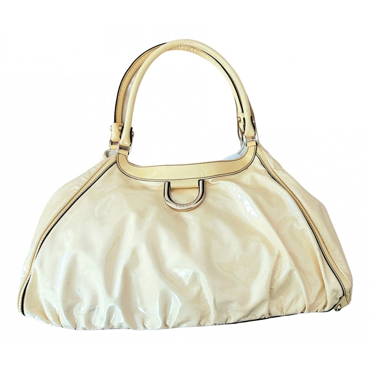 D-Ring patent leather handbag