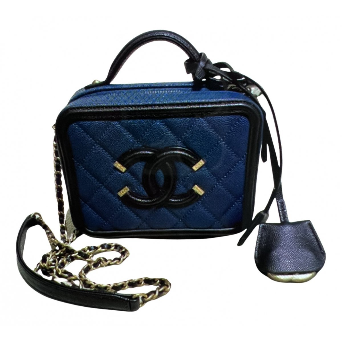 Vanity leather handbag
