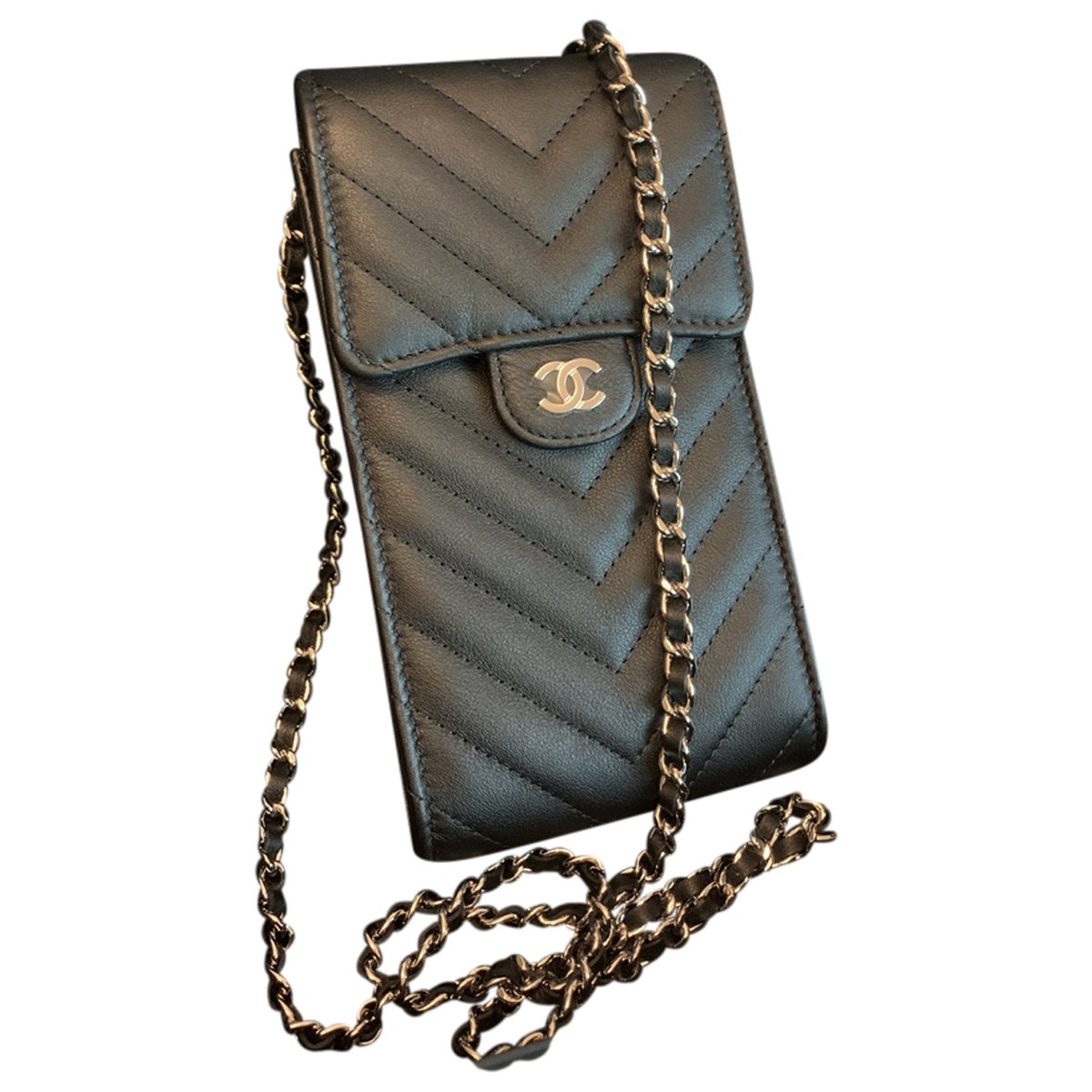 Wallet On Chain leather crossbody bag