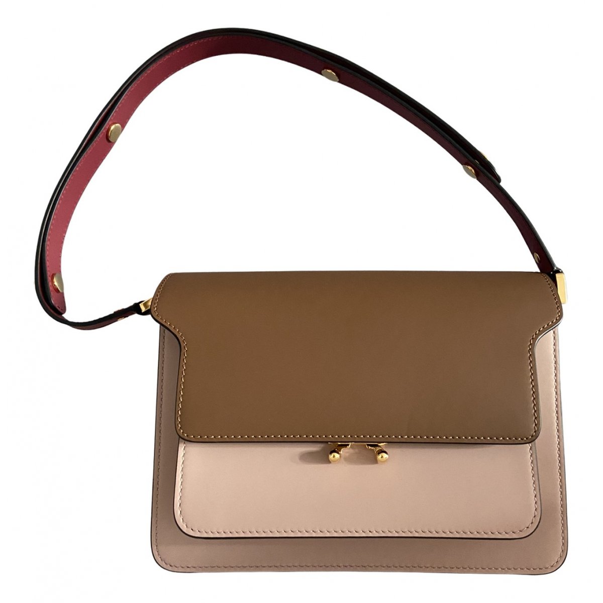 Trunk leather crossbody bag