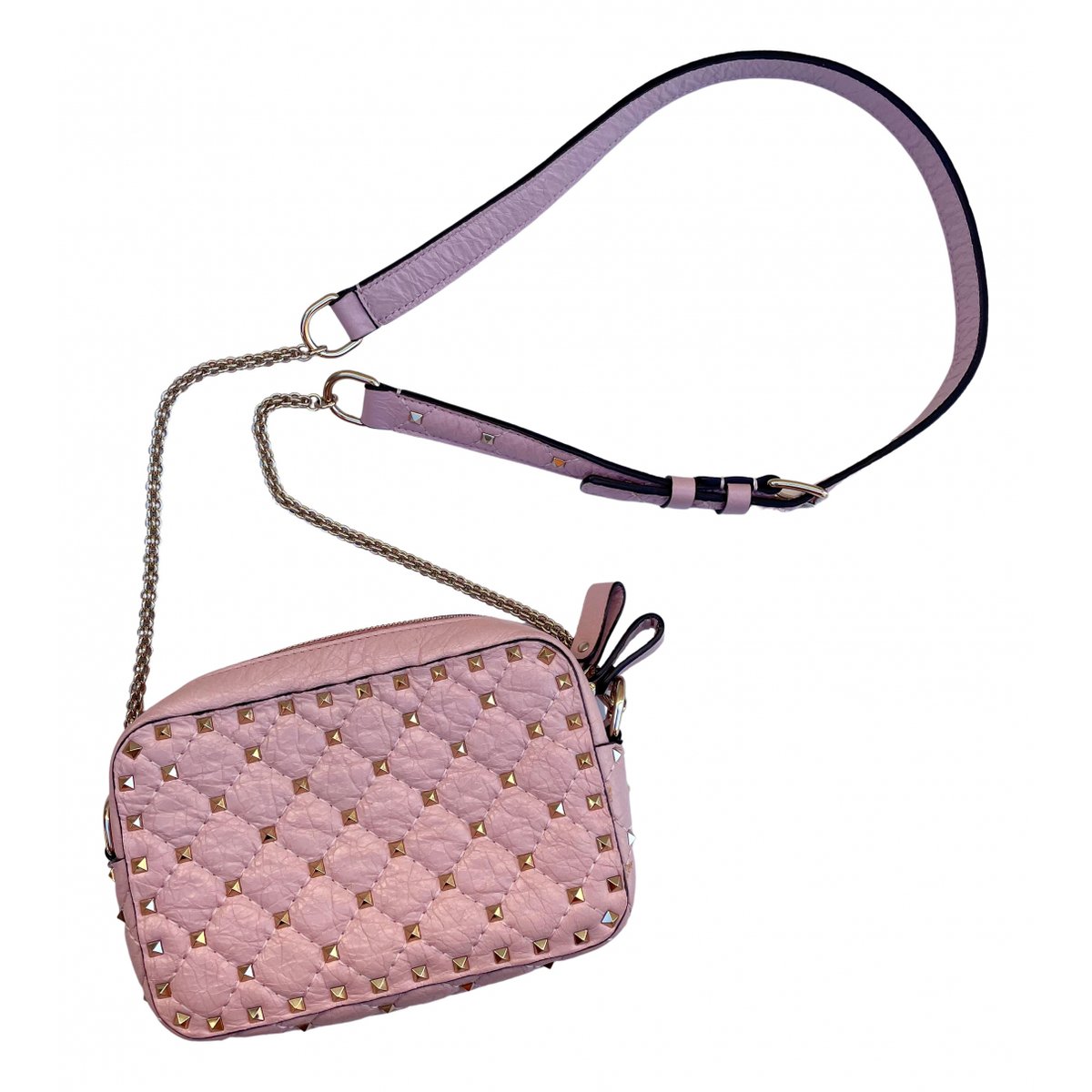 Rockstud spike leather crossbody bag