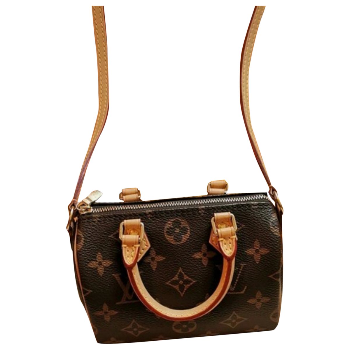 Nano Speedy / Mini HL leather crossbody bag