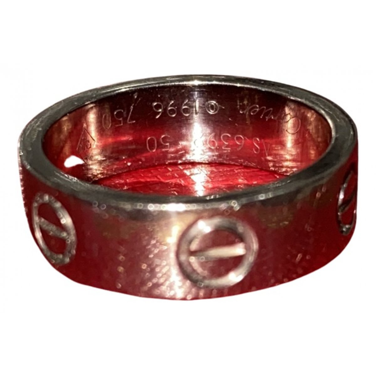 Love white gold ring