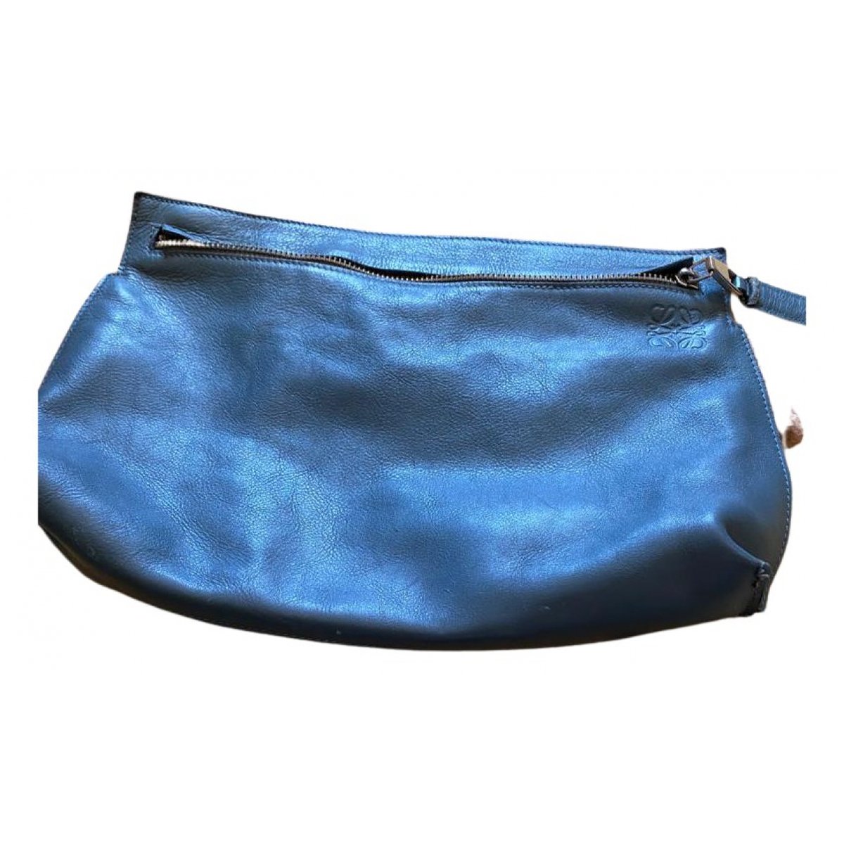 T Pouch leather clutch bag