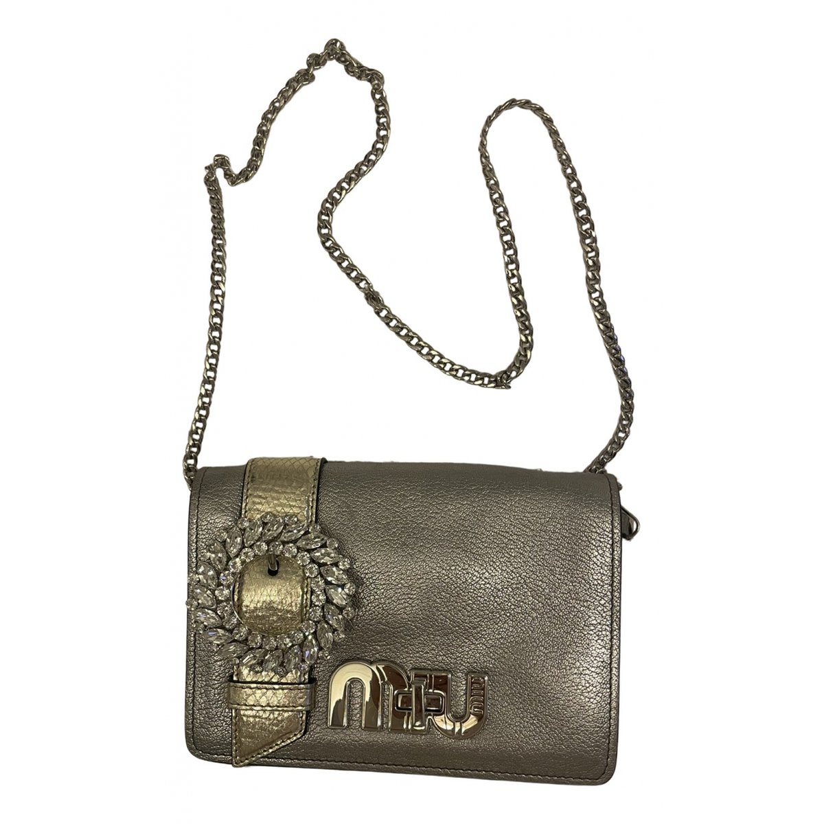 My Miu leather handbag