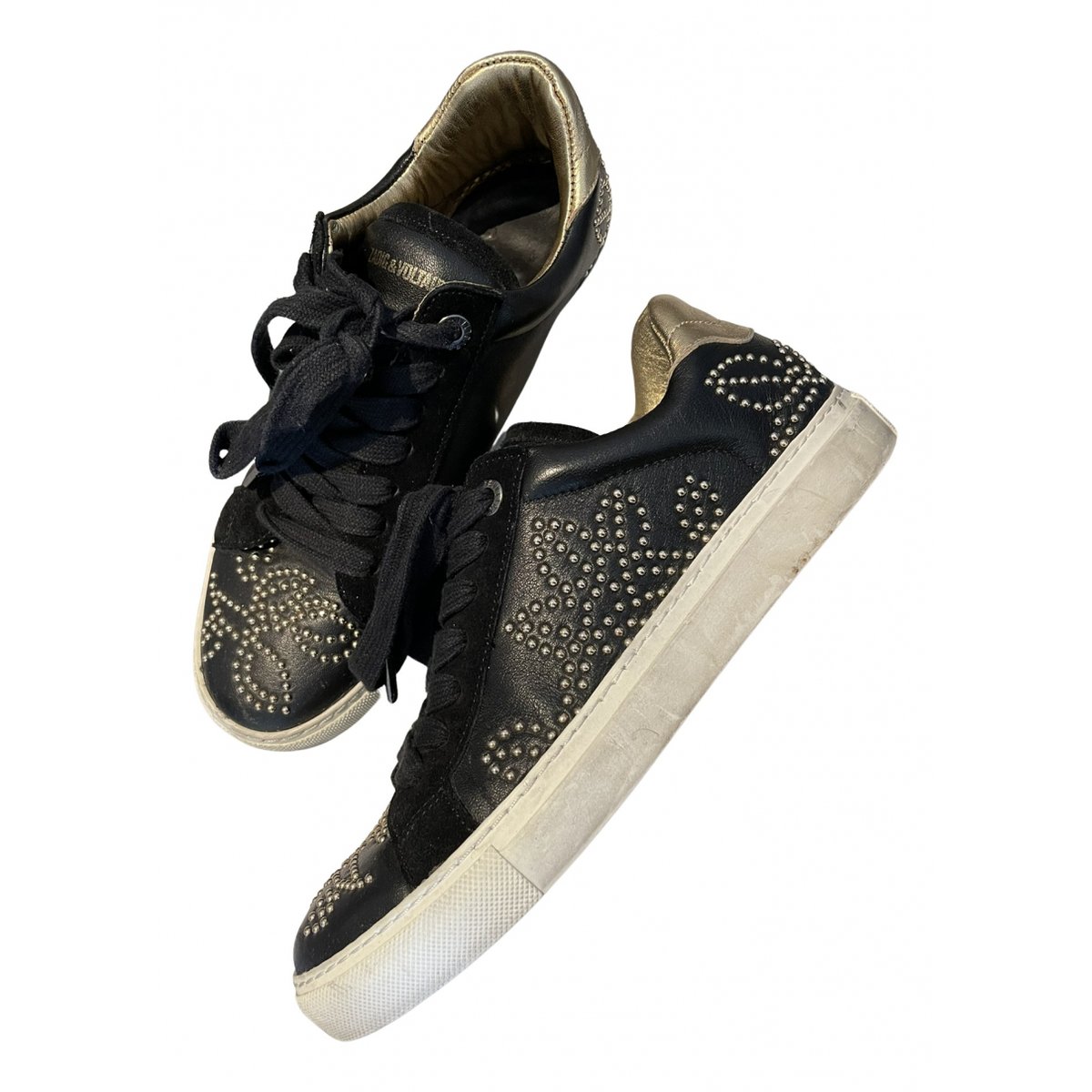 Zadig Stars leather trainers