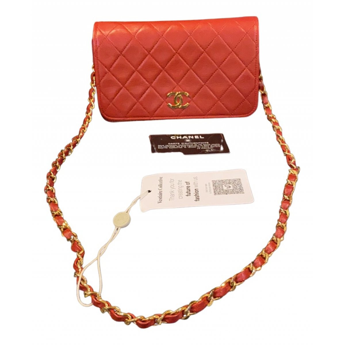Wallet on Chain leather crossbody bag