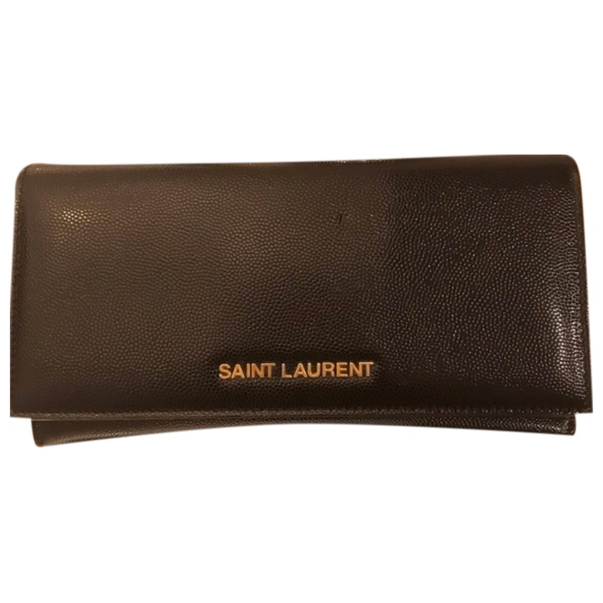 Portefeuille enveloppe patent leather clutch bag