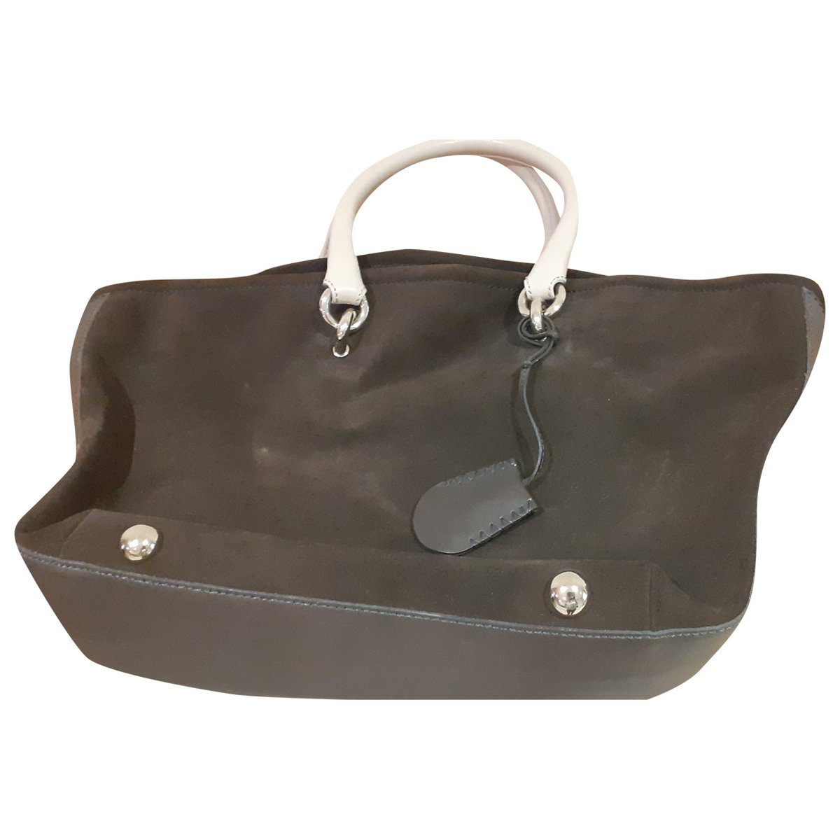 Box leather handbag
